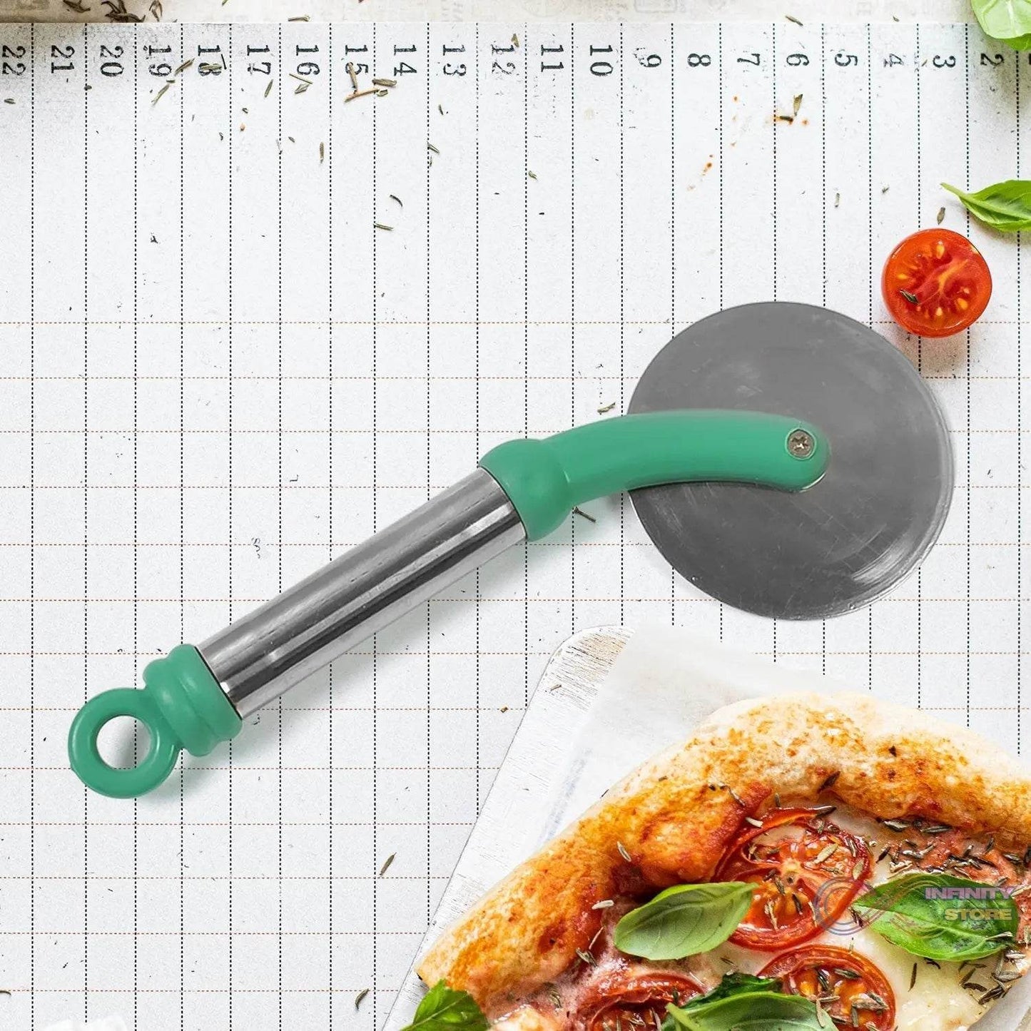 Kitchen Stainless Steel Wheel Pizza Cutter (1 pc) - infinityexculsivestore.com