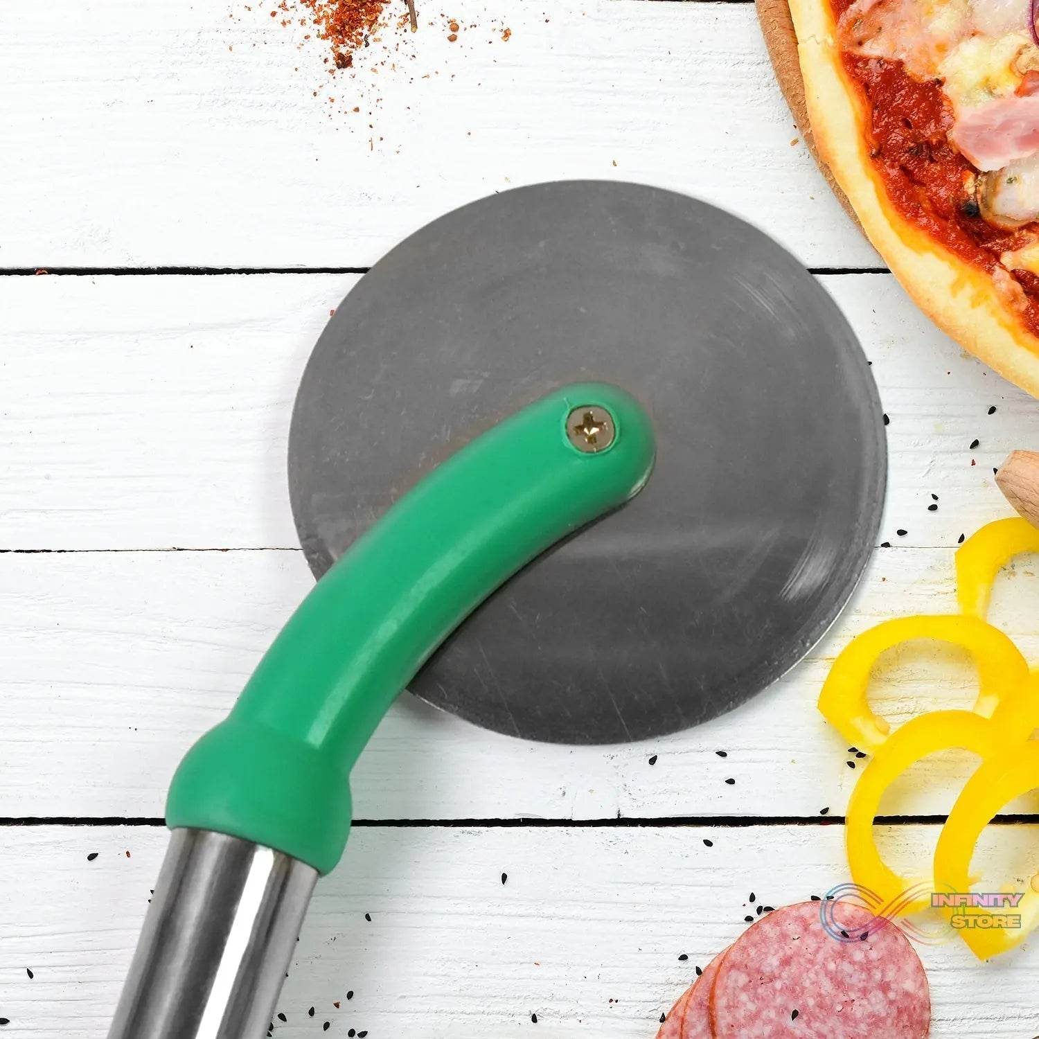 Kitchen Stainless Steel Wheel Pizza Cutter (1 pc) - infinityexculsivestore.com