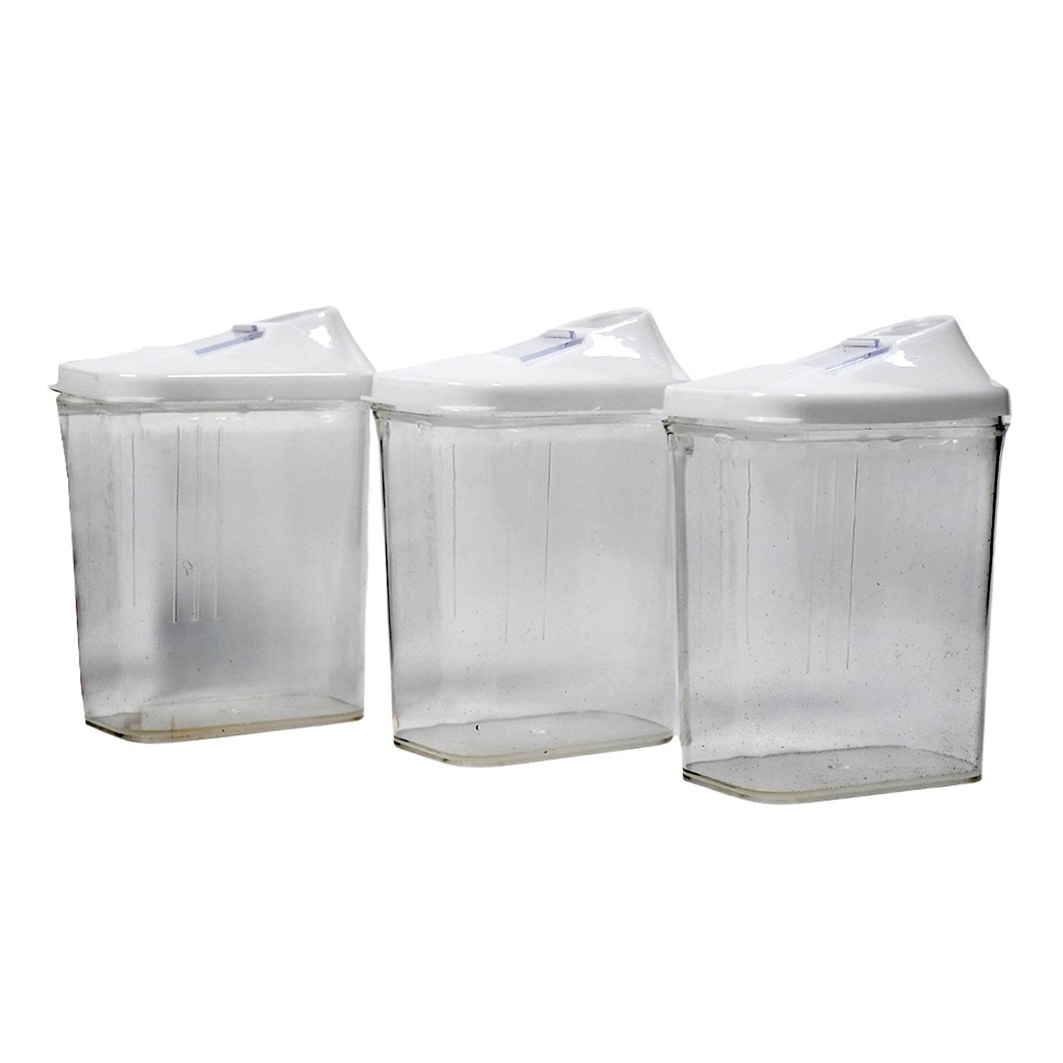 Kitchen Storage Jars & Container Set 3pc , Transparent Jar Set For home & Kitchen Use - infinityexculsivestore.com