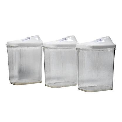 Kitchen Storage Jars & Container Set 3pc , Transparent Jar Set For home & Kitchen Use - infinityexculsivestore.com