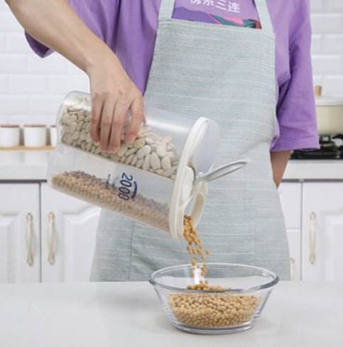 Kitchen Storage - Transparent Sealed Cans / Jars / Storage Box 4 Section - infinityexculsivestore.com