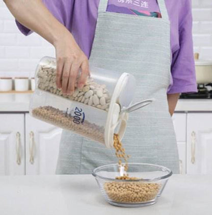 Kitchen Storage - Transparent Sealed Cans / Jars / Storage Box 4 Section - infinityexculsivestore.com