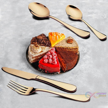 Kitchen Tableware / Flatware Sets Kitchen Forks Spoons with Gift Box (24 Pcs Set) - infinityexculsivestore.com