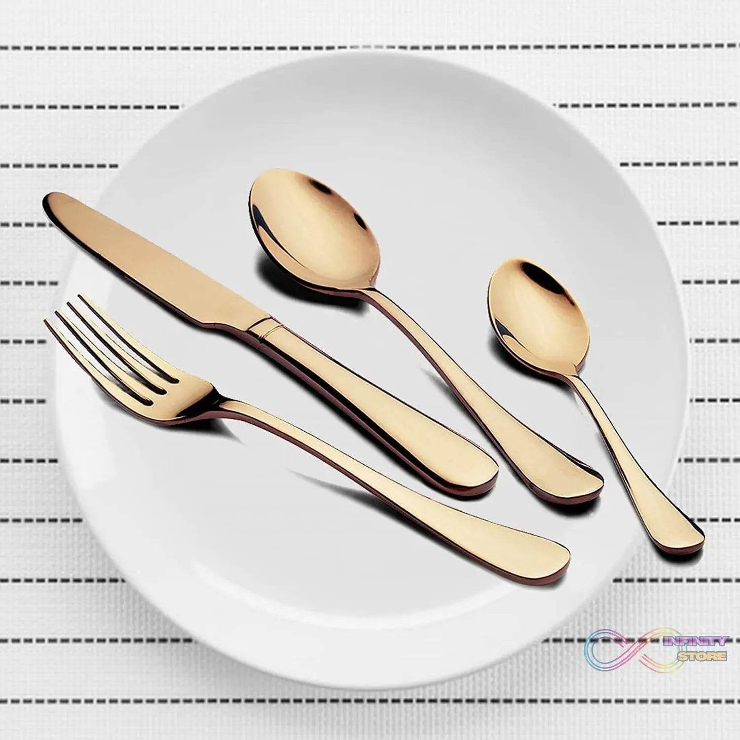 Kitchen Tableware / Flatware Sets Kitchen Forks Spoons with Gift Box (24 Pcs Set) - infinityexculsivestore.com