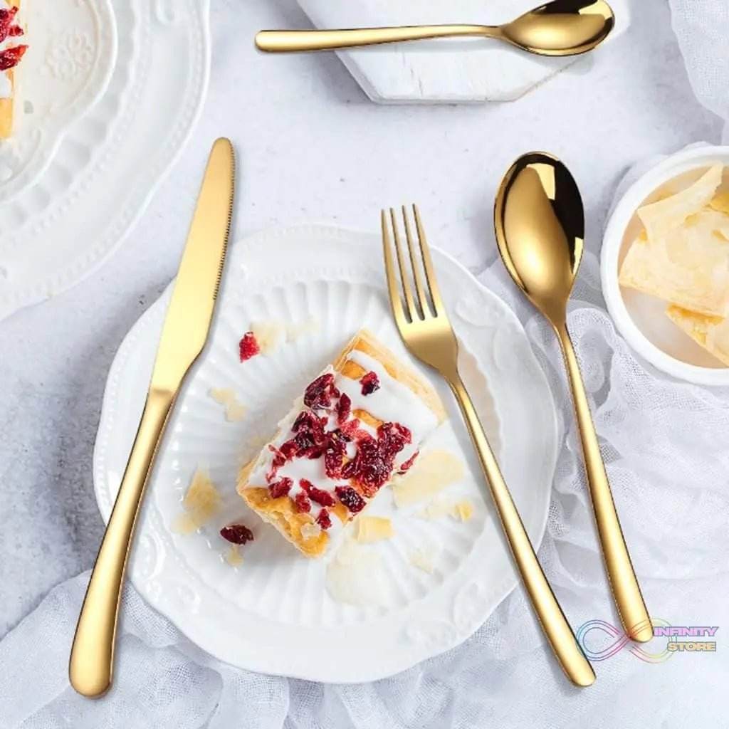 Kitchen Tableware / Flatware Sets Kitchen Forks Spoons with Gift Box (24 Pcs Set) - infinityexculsivestore.com