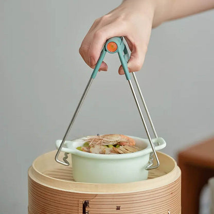 Kitchen Tongs, Bowls Clip Wear‑Resistant Bowls Plates Clip Lifter For Restaurants for Kitchen (1 Pc) - infinityexculsivestore.com