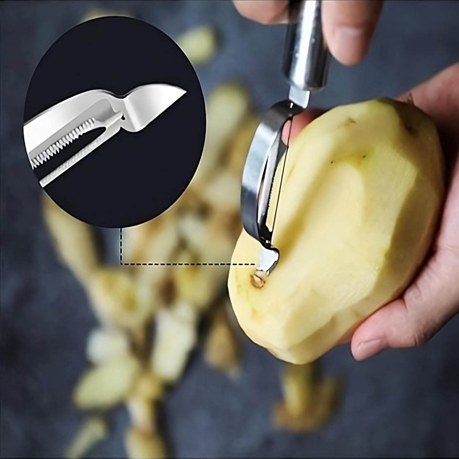 Kitchen Vegetable Peeler, Fruit Peeler, Ergonomic Handle Safe and Easy to Use for Potatoes,Apples,Pears Tomatoes,Carrots,Cucumbers Kitchen Accessory, Kitchen Gadgets (1 Pc) - infinityexculsivestore.com