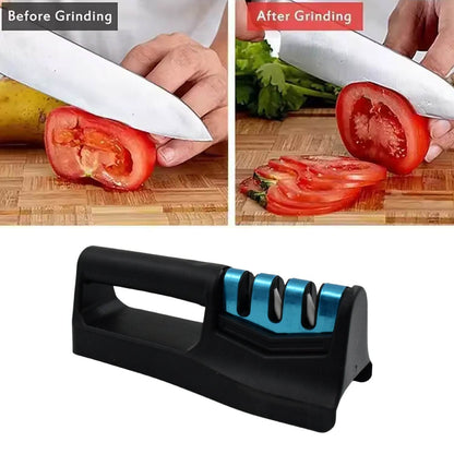 Knife Sharpener for Kitchen | Knife Sharpener Handheld Knives & Pocket Knife Sharpener | Knife Sharpener for Chefs & Serrated Knife (Chopper Not Included / 1 Pc) - infinityexculsivestore.com