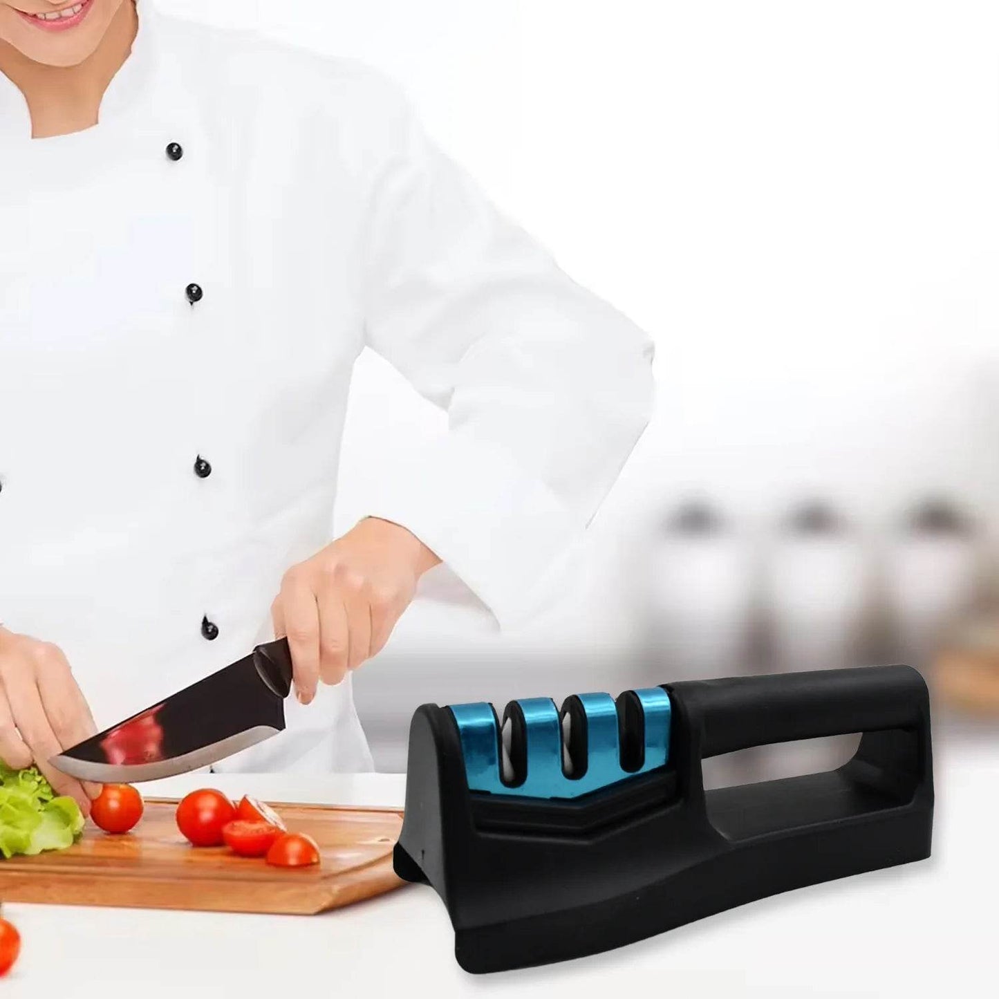 Knife Sharpener for Kitchen | Knife Sharpener Handheld Knives & Pocket Knife Sharpener | Knife Sharpener for Chefs & Serrated Knife (Chopper Not Included / 1 Pc) - infinityexculsivestore.com