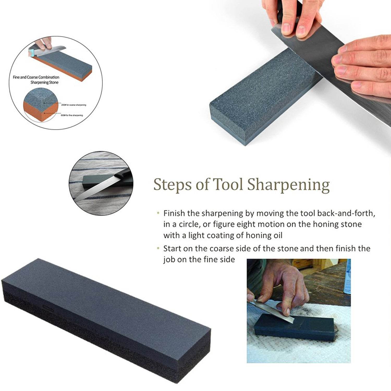Knife Sharpening Stone, High Density Thicken Whetstone Set Robust Safe to Use for Scissors for Axe (MOQ :- 9 Pc) - infinityexculsivestore.com