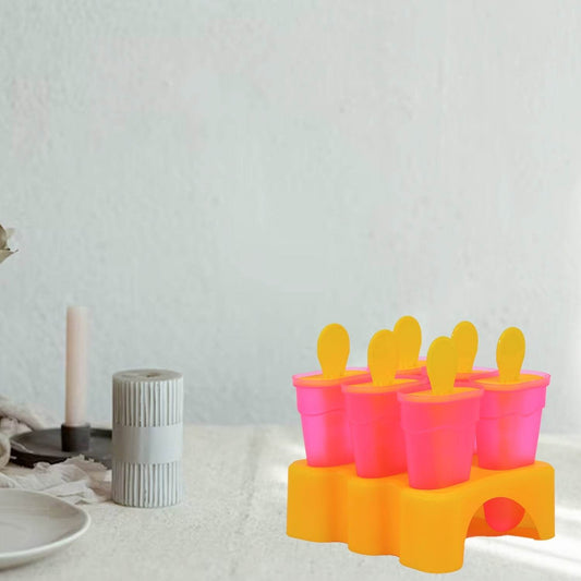 Kulfi Maker Moulds Set Plastic Homemade Kulfi Mould 6pcs Set For Freezer Use - infinityexculsivestore.com