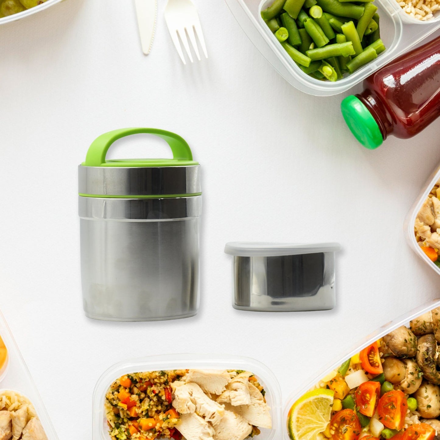 LEAK - PROOF THERMOS FLASK FOR HOT FOOD, WARM SOUP CUP, VACUUM INSULATED LUNCH BOX, FOOD BOX FOR THERMAL CONTAINER FOR FOOD STAINLESS STEEL (1.6 L) - infinityexculsivestore.com