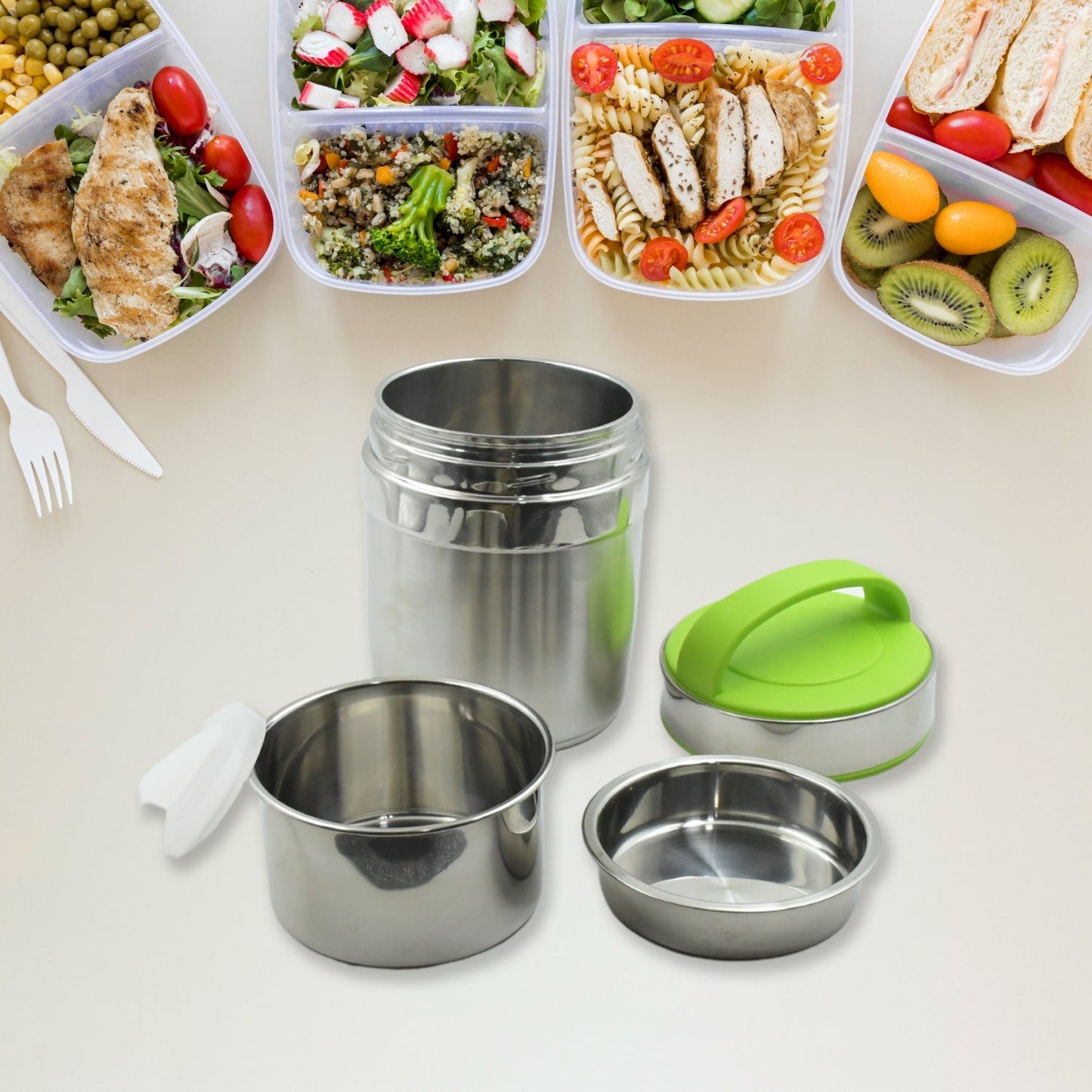 LEAK - PROOF THERMOS FLASK FOR HOT FOOD, WARM SOUP CUP, VACUUM INSULATED LUNCH BOX, FOOD BOX FOR THERMAL CONTAINER FOR FOOD STAINLESS STEEL (1.6 L) - infinityexculsivestore.com