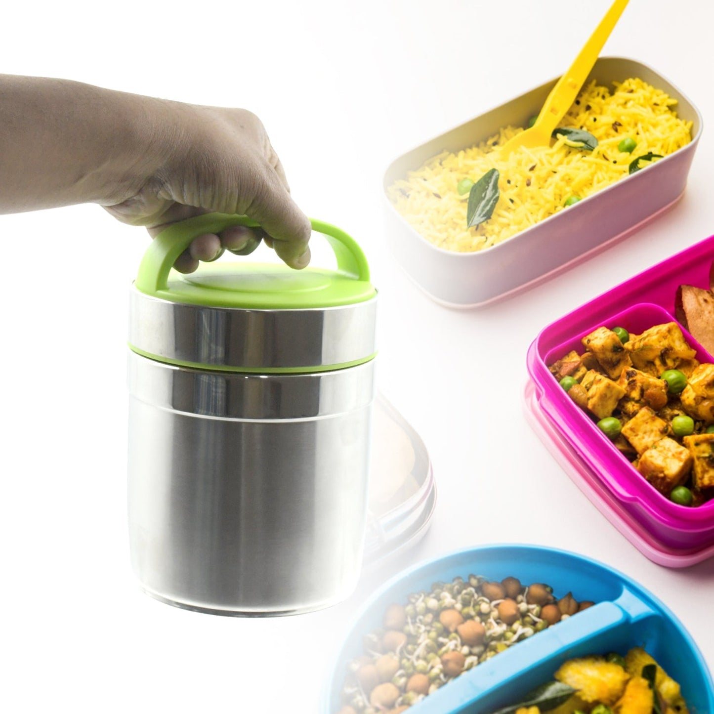 LEAK - PROOF THERMOS FLASK FOR HOT FOOD, WARM SOUP CUP, VACUUM INSULATED LUNCH BOX, FOOD BOX FOR THERMAL CONTAINER FOR FOOD STAINLESS STEEL (1.6 L) - infinityexculsivestore.com