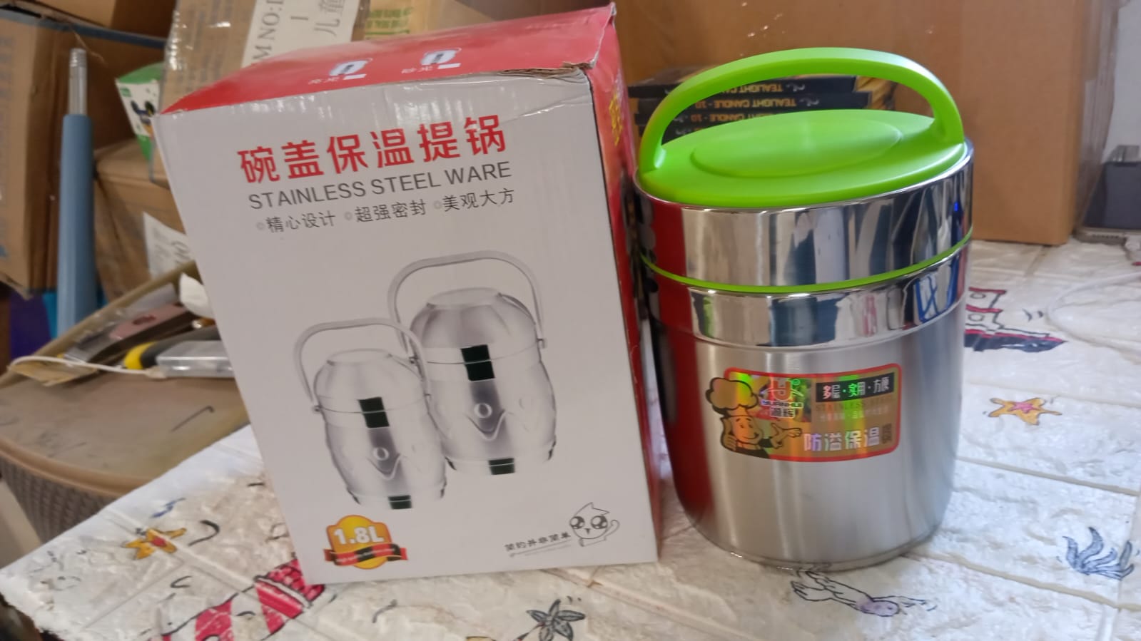 LEAK - PROOF THERMOS FLASK FOR HOT FOOD, WARM SOUP CUP, VACUUM INSULATED LUNCH BOX, FOOD BOX FOR THERMAL CONTAINER FOR FOOD STAINLESS STEEL (1.8 L) - infinityexculsivestore.com