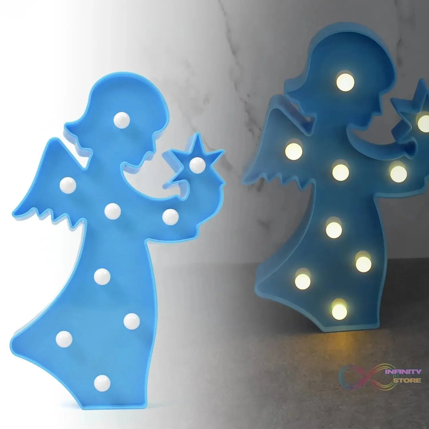 LED Angel Shape Night Light Desk Lamp (1 Pc / Battery Not Included) - infinityexculsivestore.com