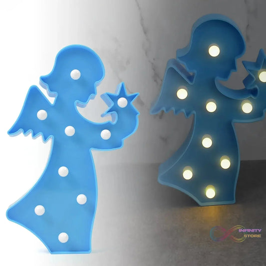 LED Angel Shape Night Light Desk Lamp (1 Pc / Battery Not Included) - infinityexculsivestore.com