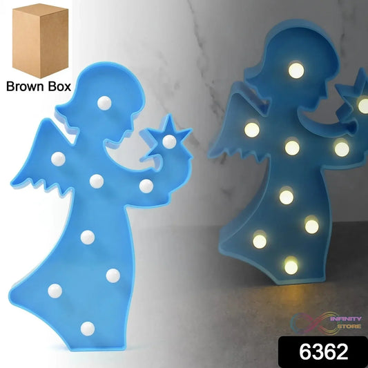 LED Angel Shape Night Light Desk Lamp (1 Pc / Battery Not Included) - infinityexculsivestore.com