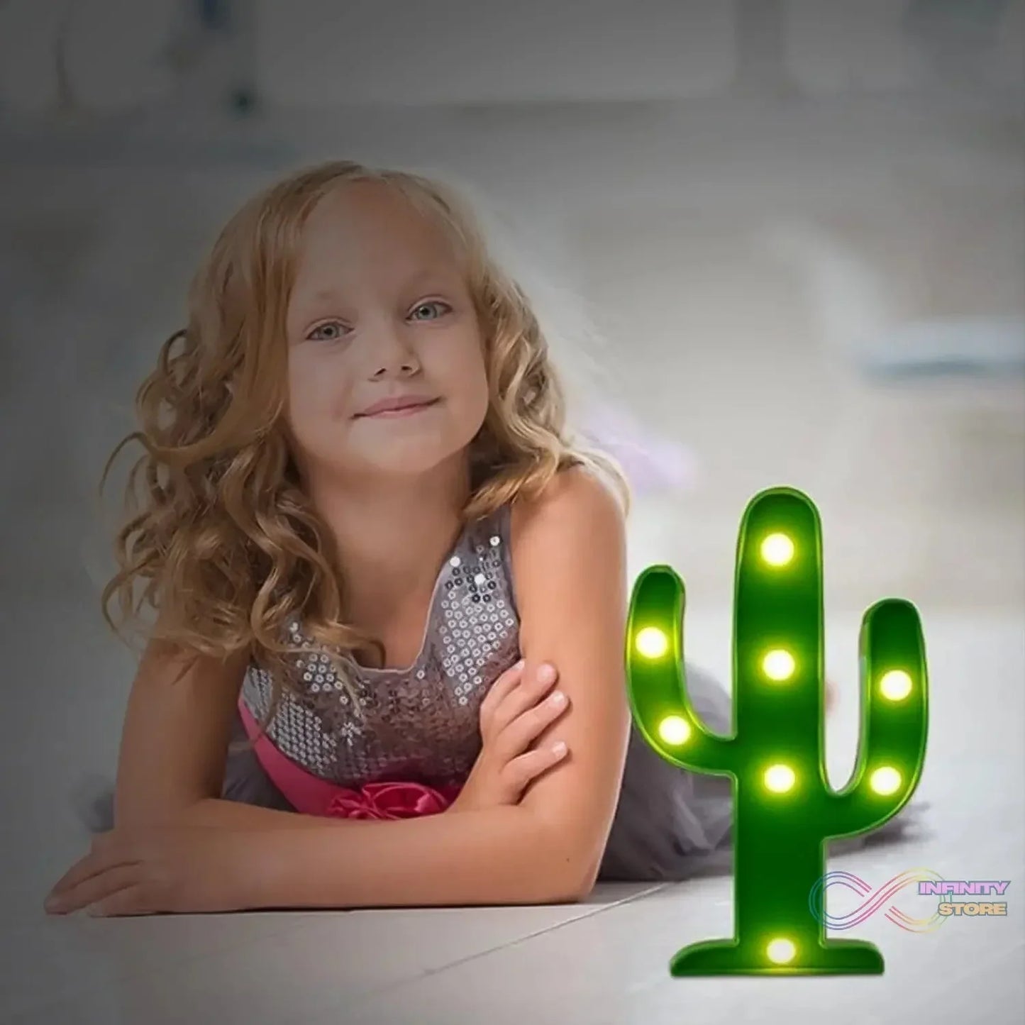LED Cactus Light, LED Desk Lamp, LED Table Lamp (1 Pc / Battery not Included) - infinityexculsivestore.com