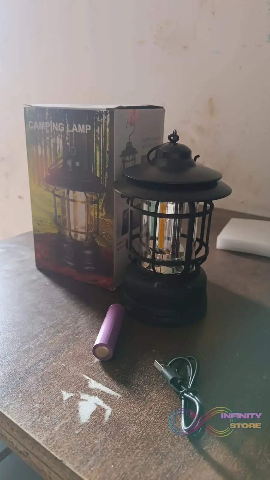 LED Camping Lante Light Retro Style Lighting Battery Type - c Rechargeable (1 Pc) - infinityexculsivestore.com