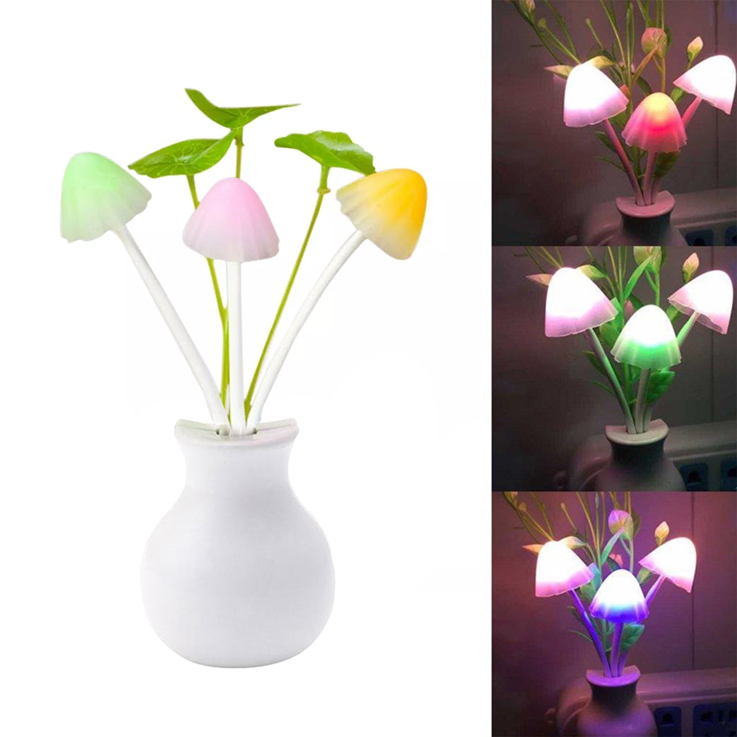 LED Dream Night Light, Auto ON / Off Sensor Mushroom Lamp (Multicolor) - infinityexculsivestore.com