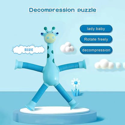 LED Giraffe Telescopic Suction Cup Toys (1 Pc) - infinityexculsivestore.com
