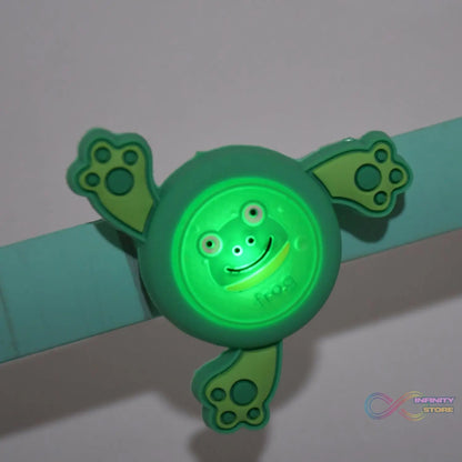 LED Light & Spinning Slap Kids Cartoon Bracelet Wrist Band (1 Pc / Mix Design) - infinityexculsivestore.com