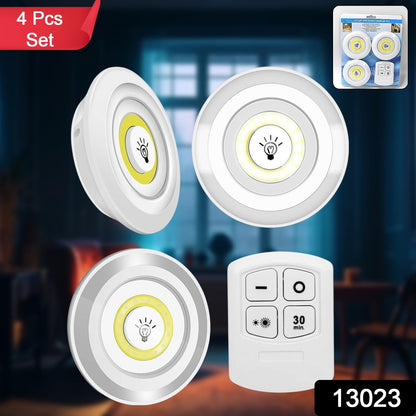 LED Light Under Closet Battery Powered Closet Wall Lamp with Remote Control Bedroom Kitchen Set of 3 LED Lights And 1 Remote Control (Battery Not Included) - infinityexculsivestore.com