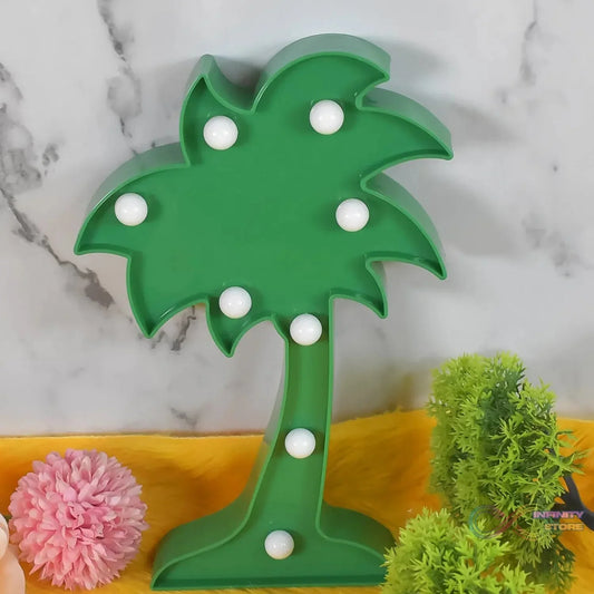 LED Night Light Coconut Tree Light Romantic Table Lamp (1 Pc / Battery Not Included) - infinityexculsivestore.com