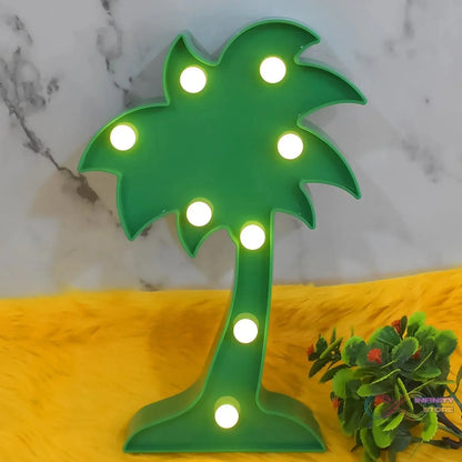 LED Night Light Coconut Tree Light Romantic Table Lamp (1 Pc / Battery Not Included) - infinityexculsivestore.com