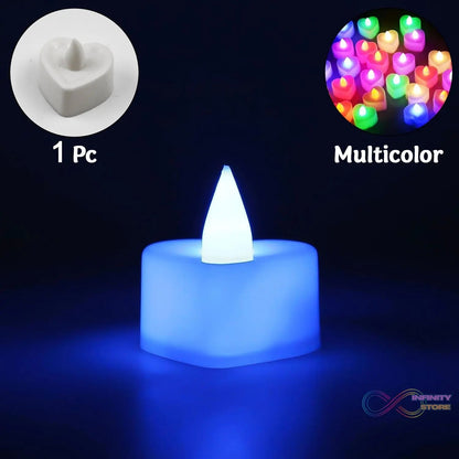 LED Tealights, Smokeless Plastic Decorative Candles (Pack Of 1 / Multicolor) - infinityexculsivestore.com