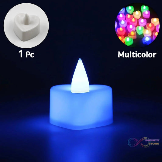 LED Tealights, Smokeless Plastic Decorative Candles (Pack Of 1 / Multicolor) - infinityexculsivestore.com