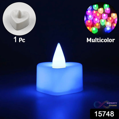LED Tealights, Smokeless Plastic Decorative Candles (Pack Of 1 / Multicolor) - infinityexculsivestore.com