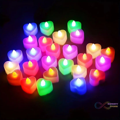 LED Tealights, Smokeless Plastic Decorative Candles (Pack Of 1 / Multicolor) - infinityexculsivestore.com