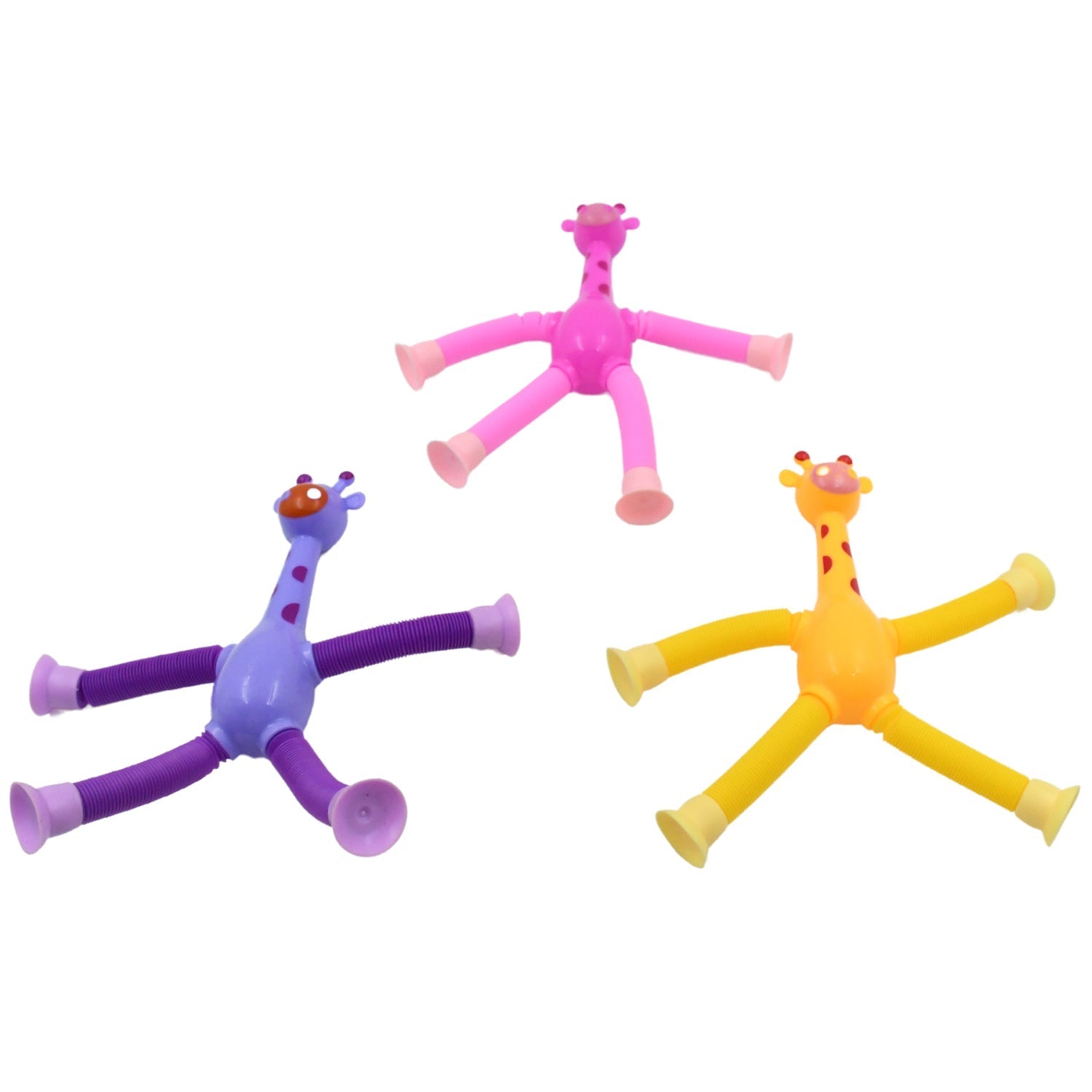 LED Telescopic Suction Cup Giraffe Toy, Pop Tubes Fidget Toys, Shape Changing Telescopic Sensory Tubes Fidget Tubes Sensory Toys Suction Toy, Funny Gift (3 Pcs Set) - infinityexculsivestore.com