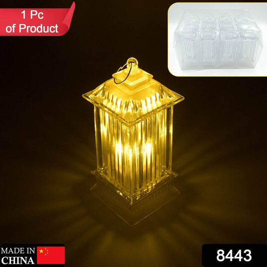 Lantern Shape Led Light Decorative LED Flickering Crystal Candle Light for Holiday Party, crylic Crystal Table Lamp Crystal Table Lamp Atmosphere Lamp Bedroom (MOQ :- 12pc) - infinityexculsivestore.com