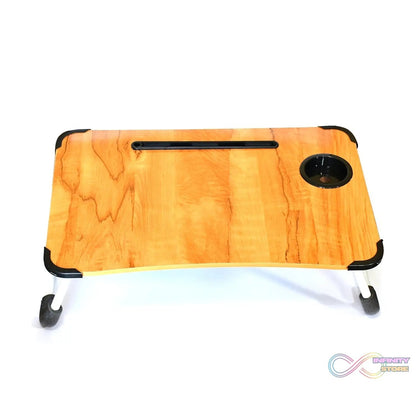 Laptop Table Foldable Portable Notebook Bed Lap Desk Tray Stand Reading Holder with Coffee Cup Slot for Breakfast, Reading & Movie Watching. - infinityexculsivestore.com