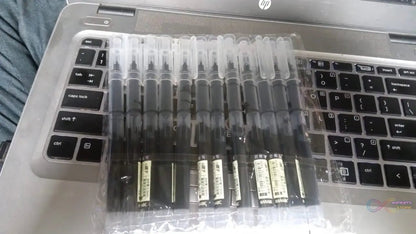Large Black Roller ball Pens / Gel Pen Set Drawing Writing Pen 0.5 mm (12 Pcs Set) - infinityexculsivestore.com