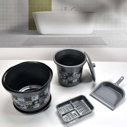 Large Capacity Plastic Bathroom Set of 7Pieces (1pc Big Tub, 1pc bucket,1pc , 1pc Mug, 1pc Soap Case, 1pc , 1pc Stool) - infinityexculsivestore.com