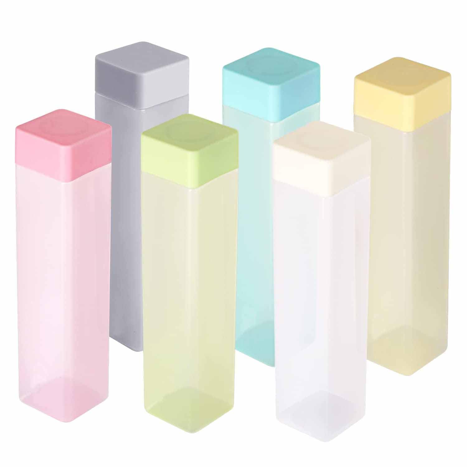 Large Capacity Plastic Water Bottle | Set of 6 | Square Water Bottle (940ml each) - infinityexculsivestore.com