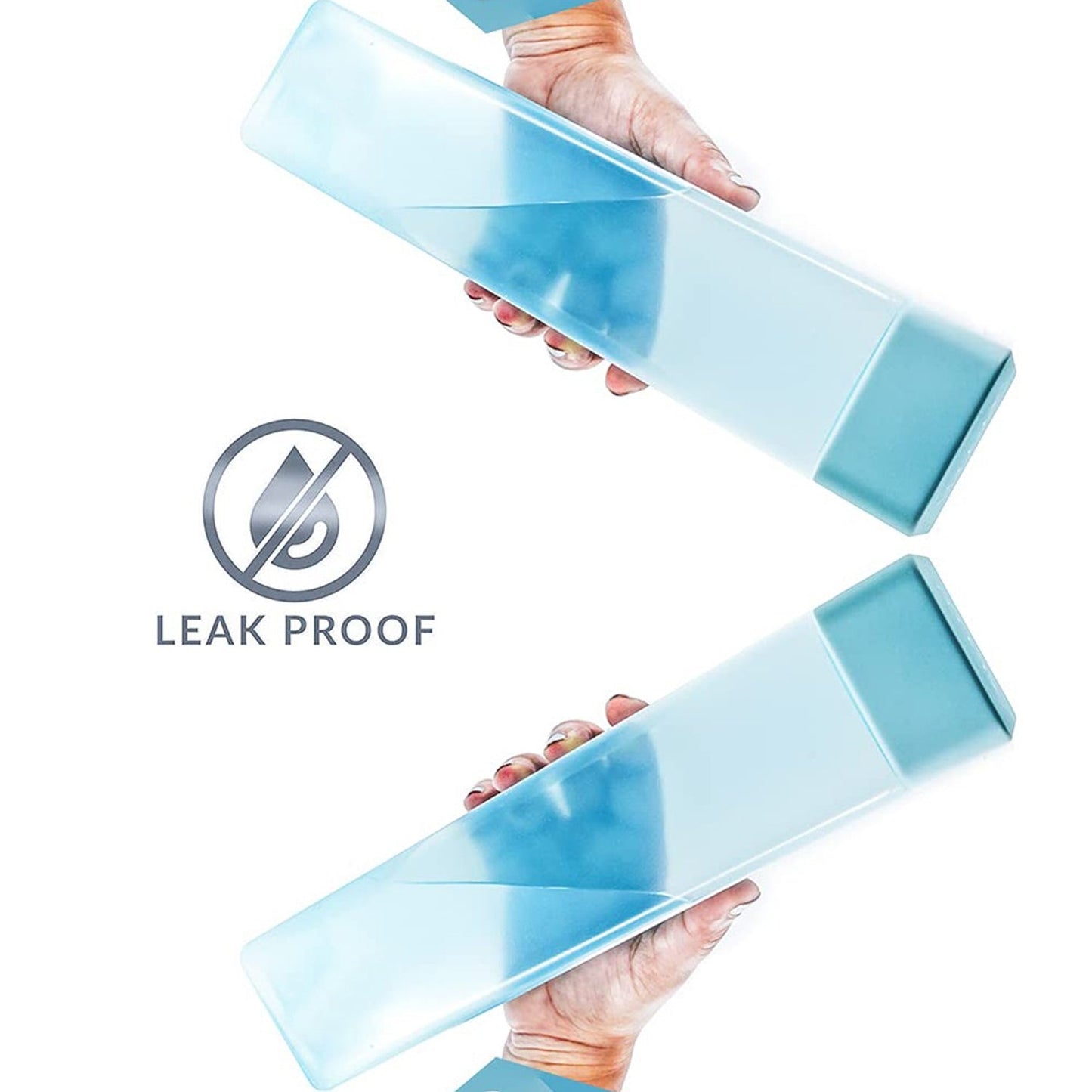 Large Capacity Plastic Water Bottle | Set of 6 | Square Water Bottle (940ml each) - infinityexculsivestore.com