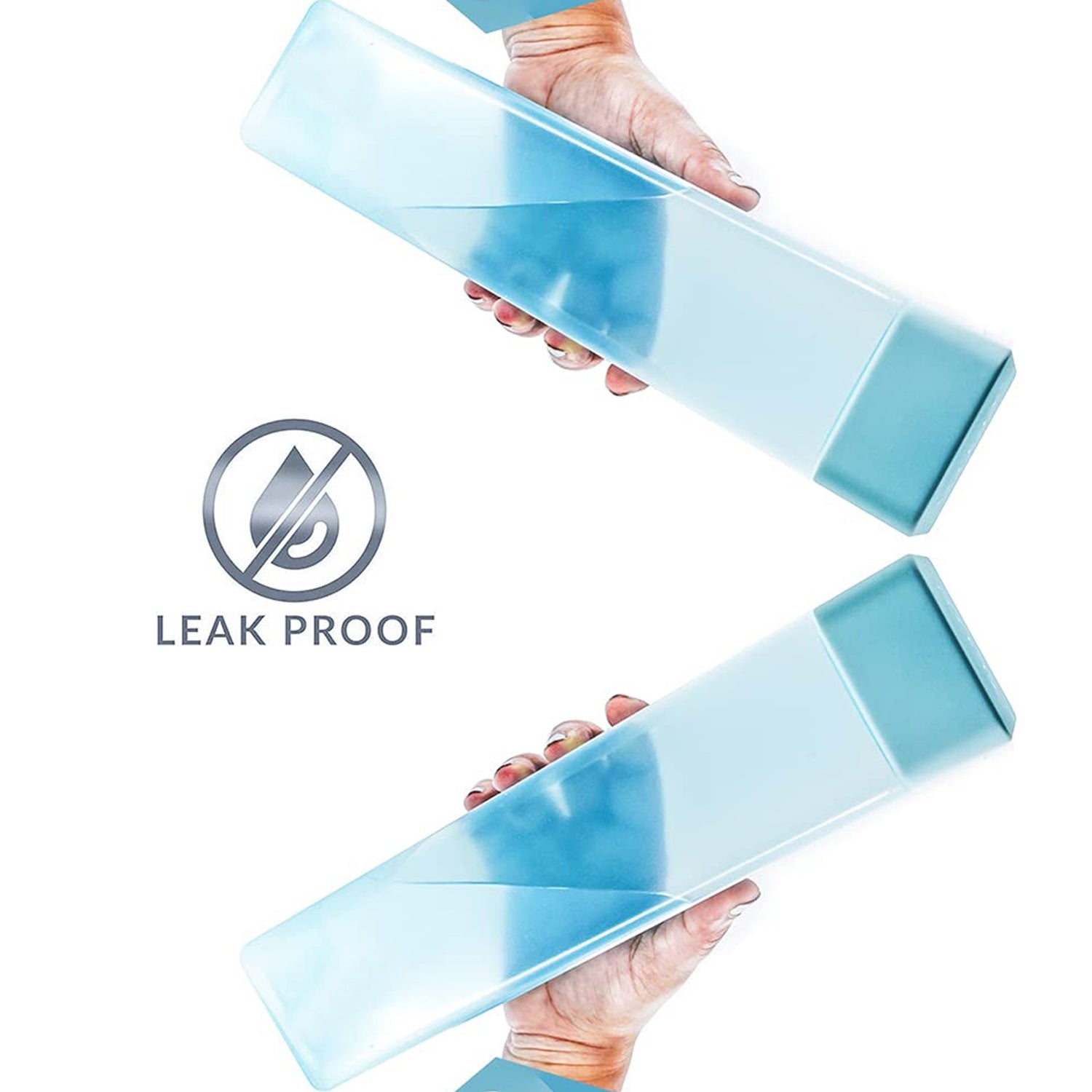 Large Capacity Plastic Water Bottle | Set of 6 | Square Water Bottle (940ml each) - infinityexculsivestore.com