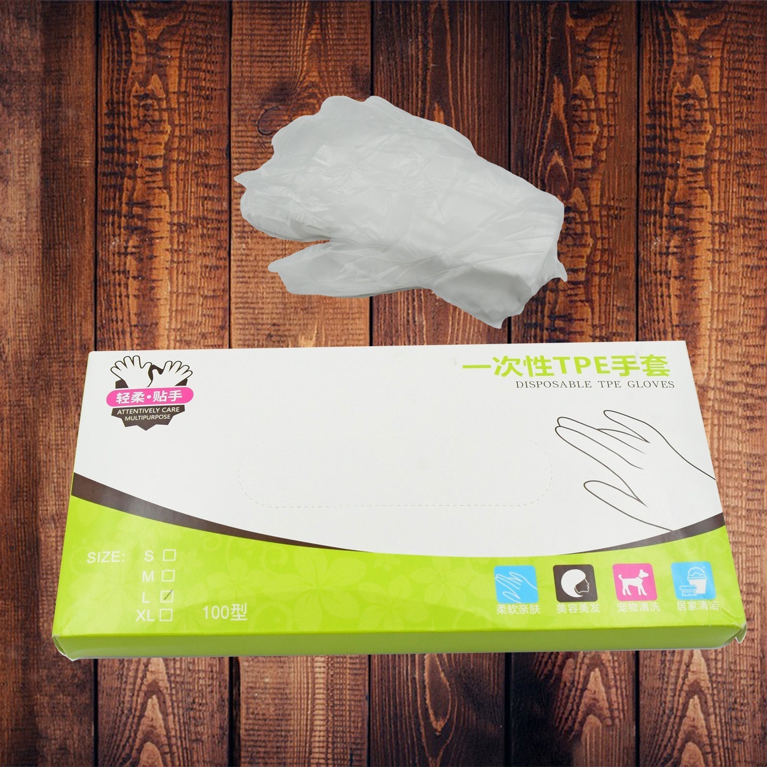Large Disposable Gloves (100 Pcs): Clear Plastic, Multipurpose - infinityexculsivestore.com