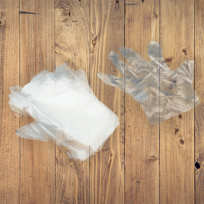Large Disposable Gloves (100 Pcs): Clear Plastic, Multipurpose - infinityexculsivestore.com