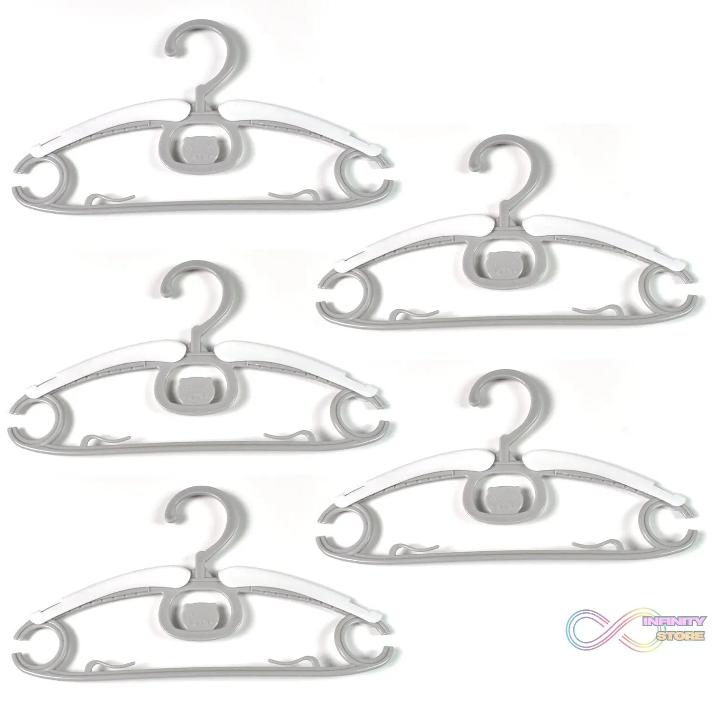 Large Dress Hanger Plastic Adjustable Cloth Hanger (5 pcs Set) - infinityexculsivestore.com