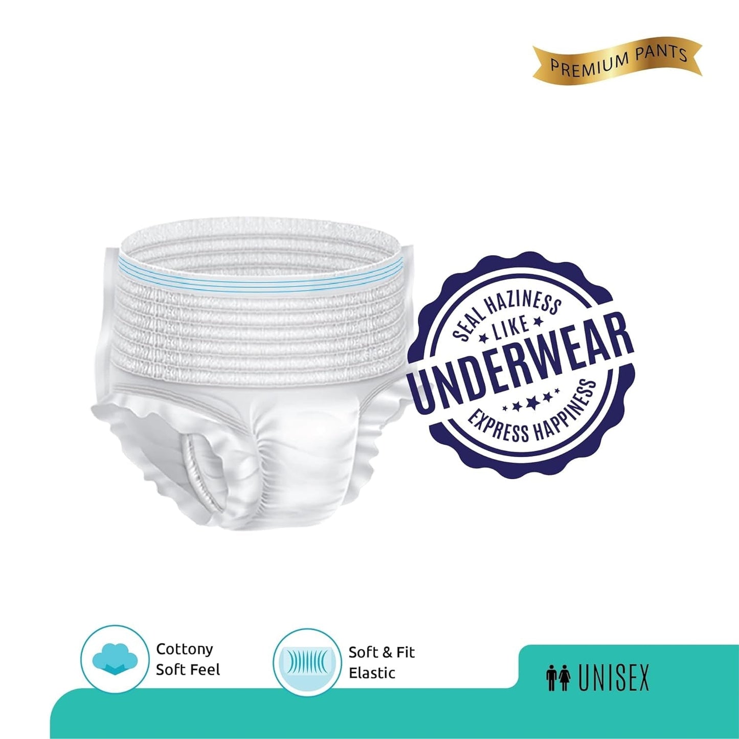 Large - Extra Large Senior care Adult Pull Up Diaper Pants (Waist Size (90 - 140 Cm | 35 - 55 Inch) Adult Diapers ( Large - Extra Large L - XL10Pc) - infinityexculsivestore.com