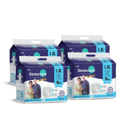 Large - Extra Large Senior care Adult Pull Up Diaper Pants (Waist Size (90 - 140 Cm | 35 - 55 Inch) Adult Diapers ( Large - Extra Large L - XL10Pc) - infinityexculsivestore.com