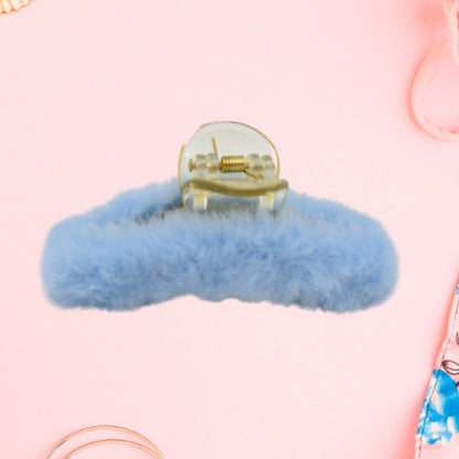 Large Plush Hair Claw Clips Fur Hair butterfly (1 Pc / Mix Design) - infinityexculsivestore.com