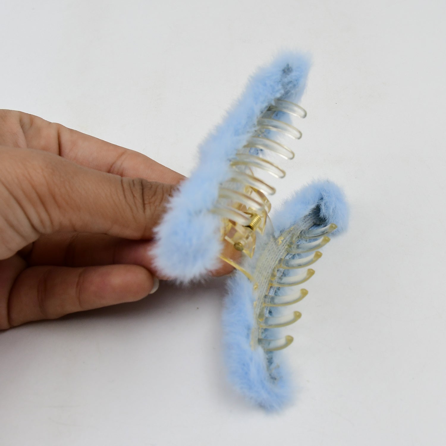 Large Plush Hair Claw Clips Fur Hair butterfly (1 Pc / Mix Design) - infinityexculsivestore.com