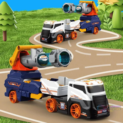 Large Truck Toys Include 2 Racing Cars+4 Ball, with Light & Sounds (Battery Not Included) - infinityexculsivestore.com